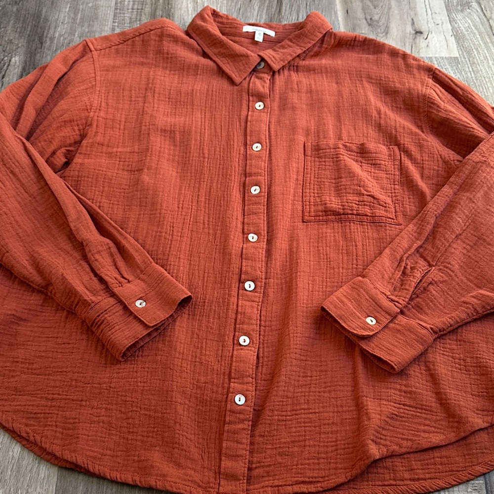 Women’s Maurice’s Rust Button-Up Shirt